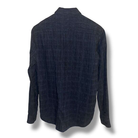 Baldwin Denim KC Navy Woven Oxford Button Down Sz S - Picture 8 of 8